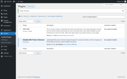 Page screenshot: Plugins &lsaquo; Test site &mdash; WordPress