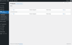 Page screenshot: Product Management