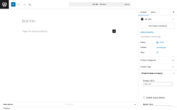 Page screenshot: Product Management &rarr; Add New Product