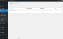 Page screenshot: Product Management