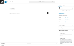 Page screenshot: Product Management &rarr; Add New Product