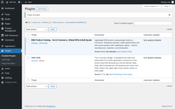 Page screenshot: Plugins &lsaquo; Test site &mdash; WordPress