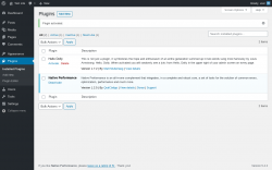 Page screenshot: Plugins &lsaquo; Test site &mdash; WordPress