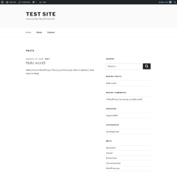 Page screenshot: Test site &ndash; Just another WordPress site
