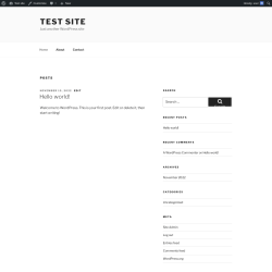 Page screenshot: Test site &ndash; Just another WordPress site