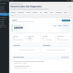 Page screenshot: NaveenCodes Site Diagnostics