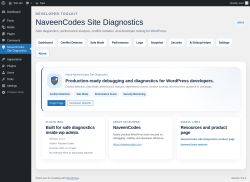 Page screenshot: NaveenCodes Site Diagnostics &rarr; 
						About					