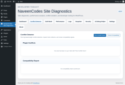 Page screenshot: NaveenCodes Site Diagnostics &rarr; 
						Conflict Detector					
