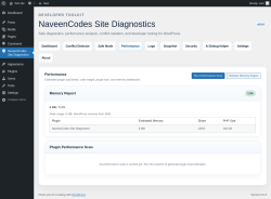 Page screenshot: NaveenCodes Site Diagnostics &rarr; 
						Performance					