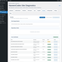 Page screenshot: NaveenCodes Site Diagnostics &rarr; 
						Security					