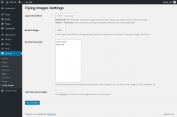Page screenshot: Settings &rarr; Flying Images