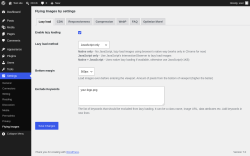 Page screenshot: Settings &rarr; Flying Images