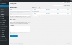 Page screenshot: Posts &rarr; Categories