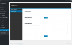Page screenshot: Projects Plugin &rarr; Import Export
