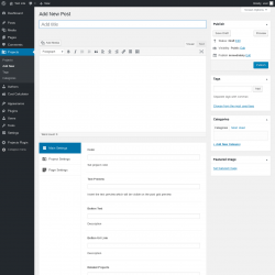 Page screenshot: Projects &rarr; Add New