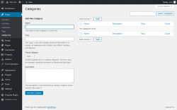 Page screenshot: Posts &rarr; Categories