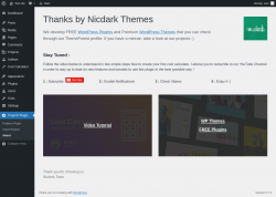 Page screenshot: About &lsaquo; Test site &mdash; WordPress