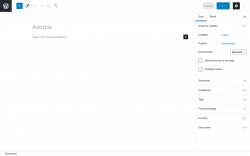 Page screenshot: Add New Post &lsaquo; Test site &mdash; WordPress