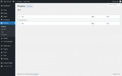 Page screenshot: Projects
