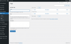 Page screenshot: Projects &rarr; Tags