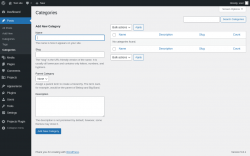 Page screenshot: Posts &rarr; Categories