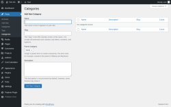 Page screenshot: Posts &rarr; Categories