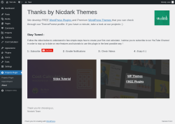Page screenshot: About &lsaquo; Test site &mdash; WordPress