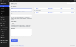 Page screenshot: Posts &rarr; Categories