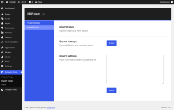 Page screenshot: Projects Plugin &rarr; Import Export