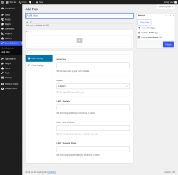 Page screenshot: Cost Calculator &rarr; Add Post