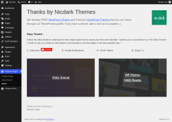 Page screenshot: About &lsaquo; Test site &mdash; WordPress