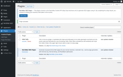 Page screenshot: Plugins &lsaquo; Test site &mdash; WordPress