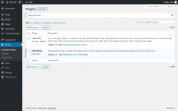 Page screenshot: Plugins &lsaquo; Test site &mdash; WordPress