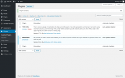 Page screenshot: Plugins &lsaquo; Test site &mdash; WordPress