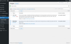 Page screenshot: Plugins &lsaquo; Test site &mdash; WordPress