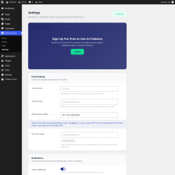 Page screenshot: Neural Forms &rarr; Settings