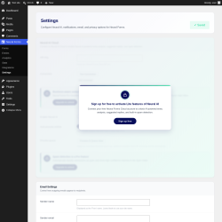 Page screenshot: Neural Forms &rarr; Settings