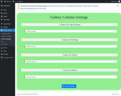 Page screenshot: Album Gallery &rarr; Column Settings