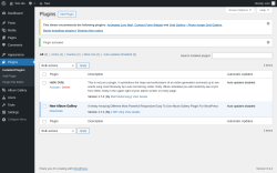 Page screenshot: Plugins &lsaquo; Test site &mdash; WordPress