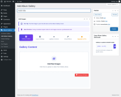 Page screenshot: Album Gallery &rarr; Add Album Gallery