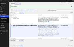 Page screenshot: Plugins &lsaquo; Test site &mdash; WordPress