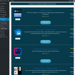 Page screenshot: New Image Gallery &rarr; Featured Plugins
