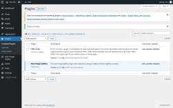 Page screenshot: Plugins &lsaquo; Test site &mdash; WordPress