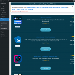 Page screenshot: New Image Gallery &rarr; Featured Plugins
