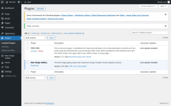 Page screenshot: Plugins &lsaquo; Test site &mdash; WordPress