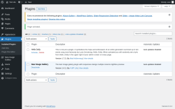Page screenshot: Plugins &lsaquo; Test site &mdash; WordPress