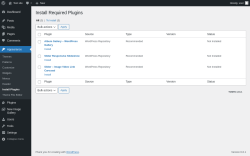 Page screenshot: Appearance &rarr; Install Plugins