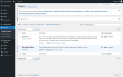 Page screenshot: Plugins &lsaquo; Test site &mdash; WordPress
