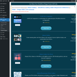 Page screenshot: New Image Gallery &rarr; Featured Plugins