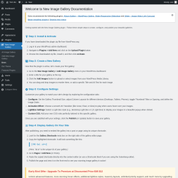 Page screenshot: New Image Gallery &rarr; Docs